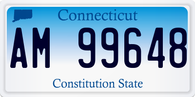 CT license plate AM99648