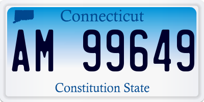 CT license plate AM99649