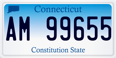 CT license plate AM99655