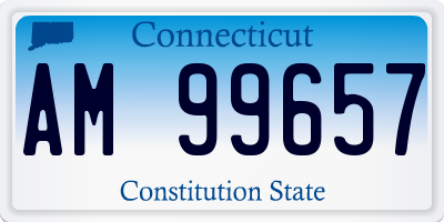 CT license plate AM99657