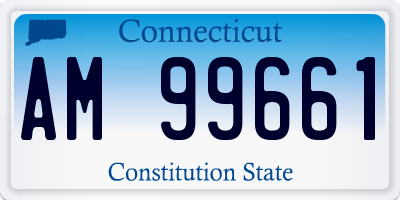 CT license plate AM99661