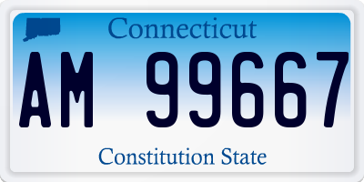 CT license plate AM99667
