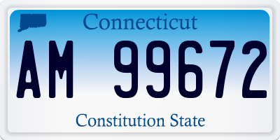 CT license plate AM99672