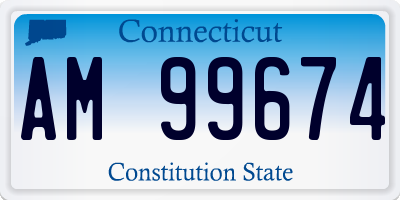 CT license plate AM99674