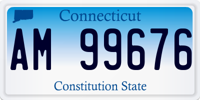 CT license plate AM99676
