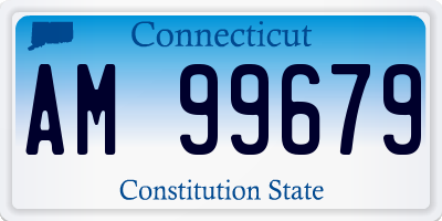 CT license plate AM99679