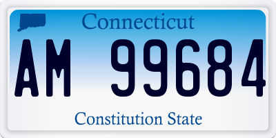 CT license plate AM99684