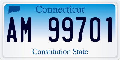 CT license plate AM99701
