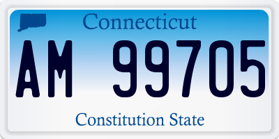CT license plate AM99705