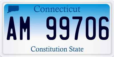 CT license plate AM99706