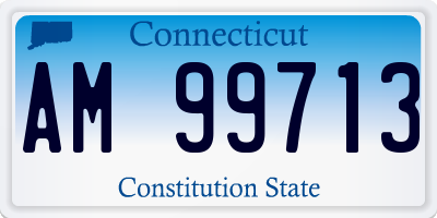 CT license plate AM99713
