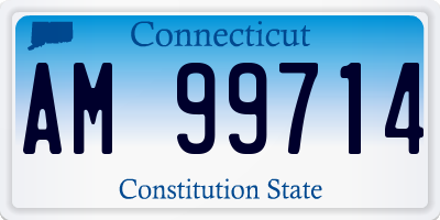 CT license plate AM99714