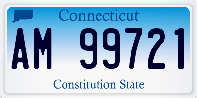 CT license plate AM99721