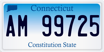 CT license plate AM99725