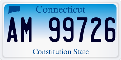 CT license plate AM99726