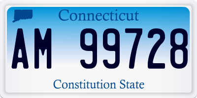 CT license plate AM99728