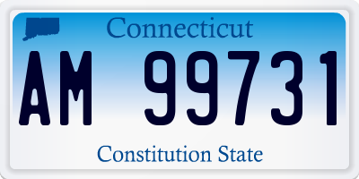 CT license plate AM99731