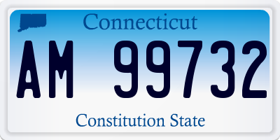 CT license plate AM99732