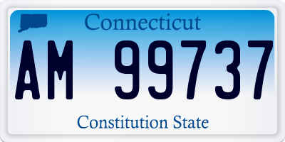 CT license plate AM99737