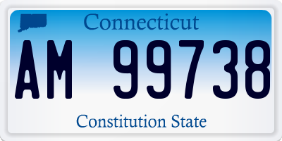CT license plate AM99738