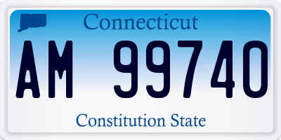 CT license plate AM99740