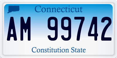 CT license plate AM99742