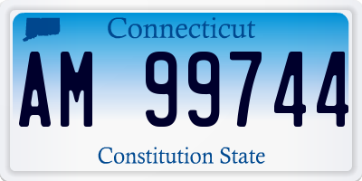 CT license plate AM99744