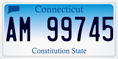 CT license plate AM99745