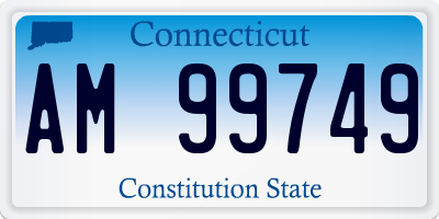 CT license plate AM99749