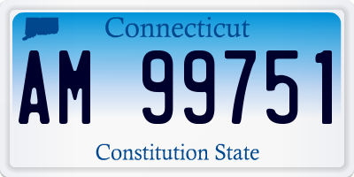 CT license plate AM99751