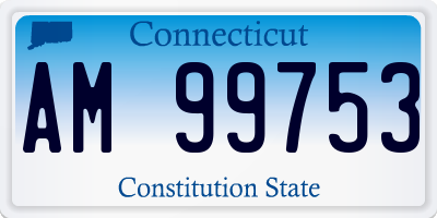 CT license plate AM99753