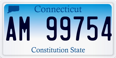 CT license plate AM99754