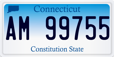 CT license plate AM99755