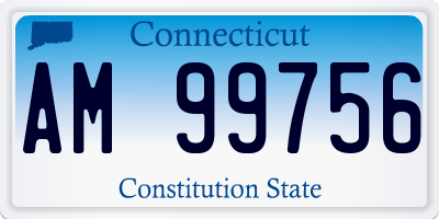 CT license plate AM99756