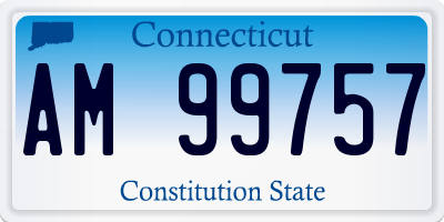 CT license plate AM99757
