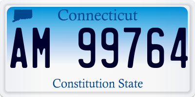 CT license plate AM99764