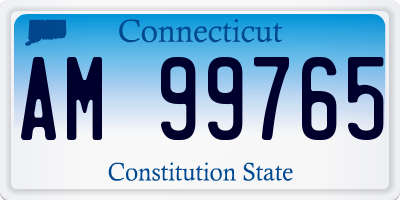 CT license plate AM99765