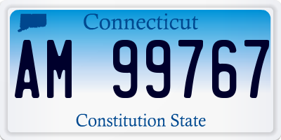 CT license plate AM99767