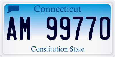 CT license plate AM99770