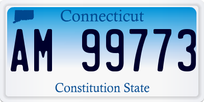 CT license plate AM99773