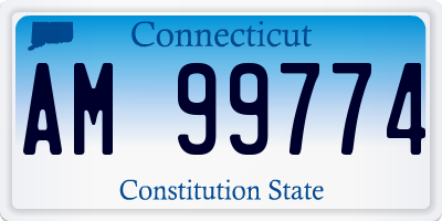 CT license plate AM99774
