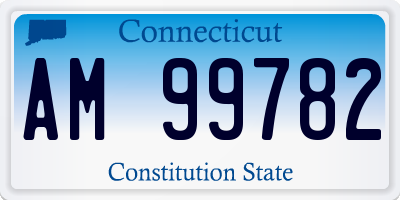 CT license plate AM99782