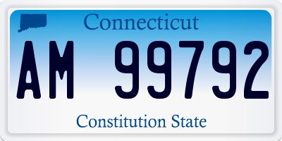 CT license plate AM99792