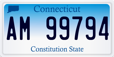 CT license plate AM99794