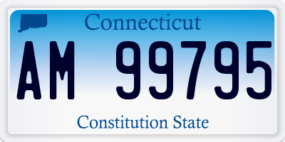 CT license plate AM99795