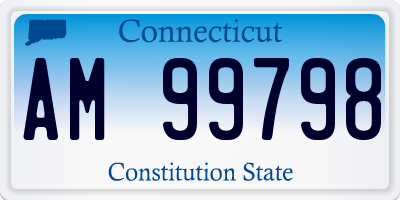CT license plate AM99798