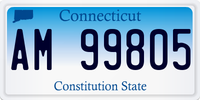 CT license plate AM99805