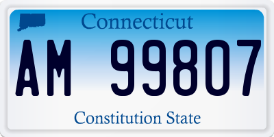 CT license plate AM99807