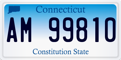 CT license plate AM99810