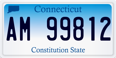 CT license plate AM99812
